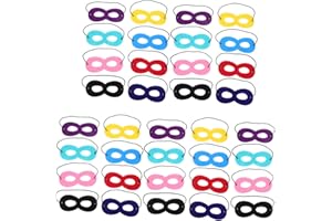 SUPVOX 36pcs Superhero Masks for Felt Eye Masks for Halloween Cosplay Elastic Straps for Parties and