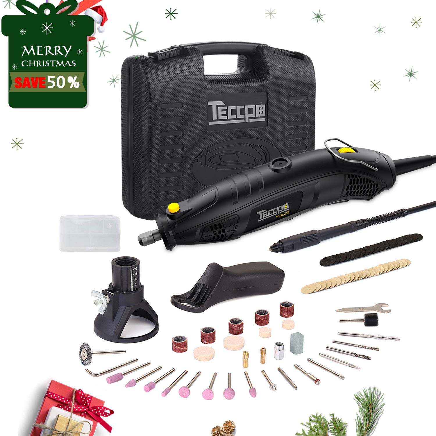 Rotary Tool, TECCPO 170W/1.5A Professional Rotary Tool Kit with 8,000