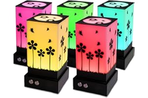 ZOCI VOCI Telepathy® Flora – Long Distance Friendship Lamp® | Stay Connected Wi-Fi Lights | Talk with Colors with Loved Ones Staying Apart | Unique Gifts for Long Distance Relationship (Set of 5)