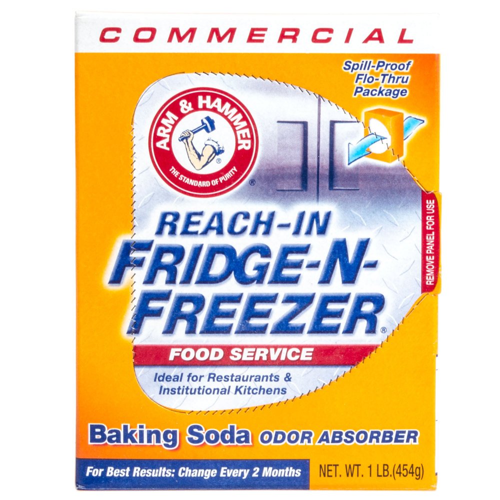 Arm & Hammer Fridge-N-Freezer Pack Baking Soda, Unscented, Powder, 16 oz - Includes 12 per case.