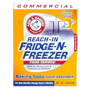 Arm & Hammer Fridge-N-Freezer Pack Baking Soda, Unscented, Powder, 16 oz - Includes 12 per case.