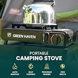Green Haven Portable Camping Stove 2100W with Case and 8 Gas Canister view 2