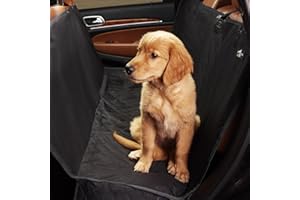 Active Pets Black Standard Dog Car Hammock Back Seat Cover, Waterproof Backseat Cover Protector for Truck Bench Rear of Sedans or SUVs, Essential Pet Supplies Vacuum or Wipe Clean, Machine Washable