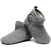 Toddler Kids Winter Warm Fuzzy House Slippers Bootie Lightweight Boys Girls Indoor Home Floor Shoes