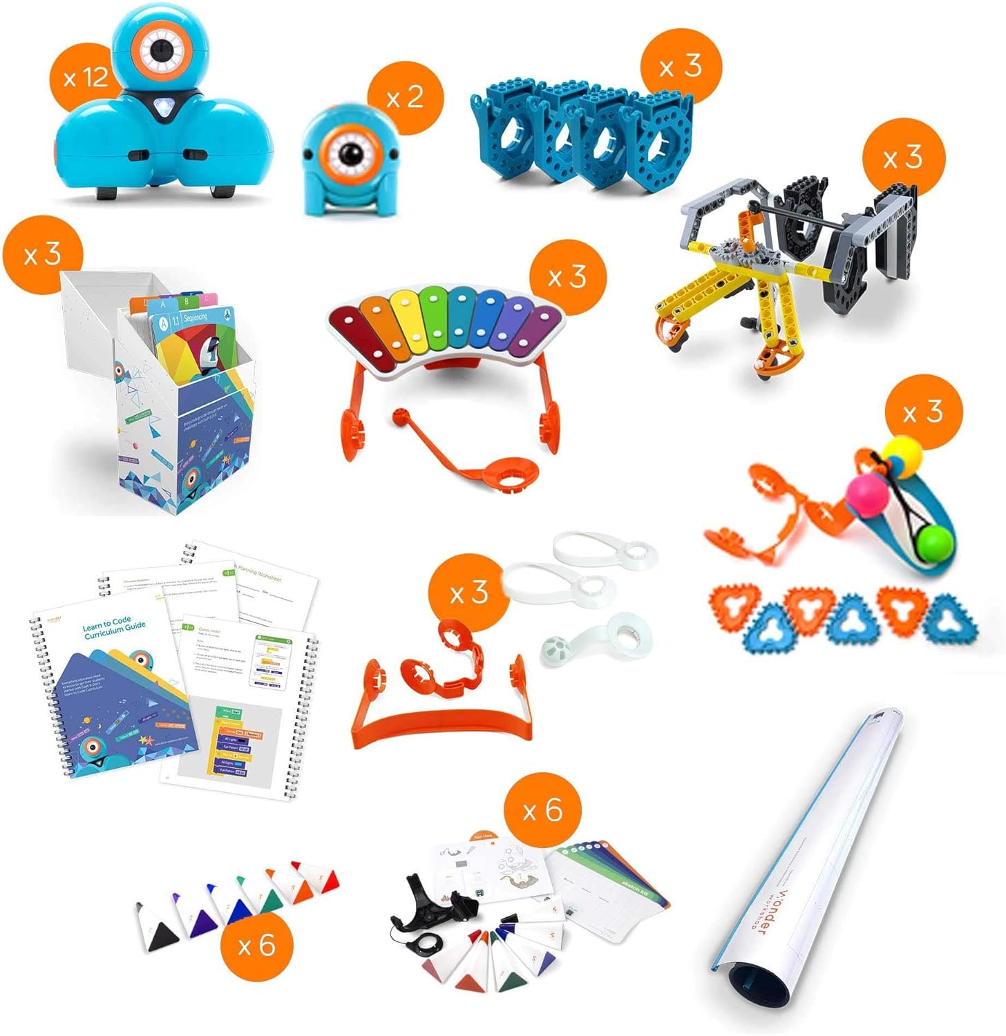 Wonder Workshop K-5 Tech Center Pack – Coding Robot for Kids 6+ – Voice Activated – Navigates Objects – 5 Free Programming STEM Apps – Creating Confident Digital Citizens