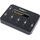 StarTech 1:5 Standalone USB Flash Drive Duplicator Eraser, 1.5GB/min, LCD | 1:5 standalone USB duplicator with LCD display and 1.5GB/min speed for backup, distribution and secure erasing