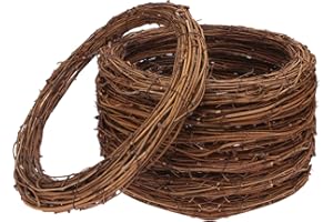 KUKLIPJIM 7 Pcs 12 Inch Natural Grapevine Wreath Set, Hand-Woven Vine Branch Wreaths for DIY Crafts, Christmas Decorations, H