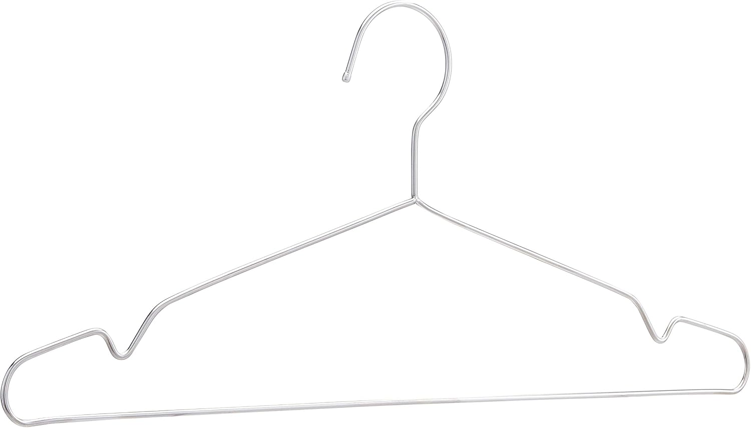 Amazon Basics Stainless Steel Clothes Hangers - Pack of 50, Chrome, 50 Pack