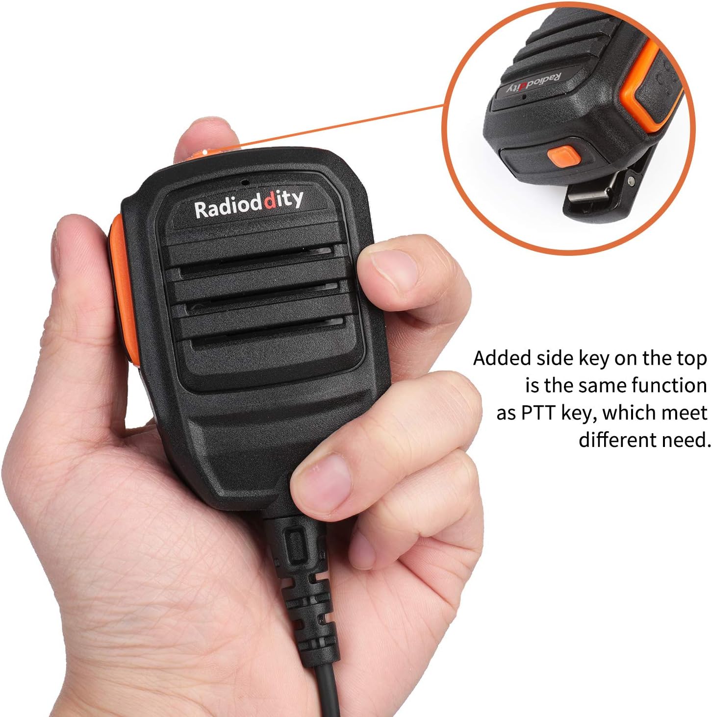 Radioddity RS22 Remote Speaker Mic, Compatible with Baofeng TYT WouXun Kenwood Two Way Radio Walkie Talkie Transceiver - Image 5