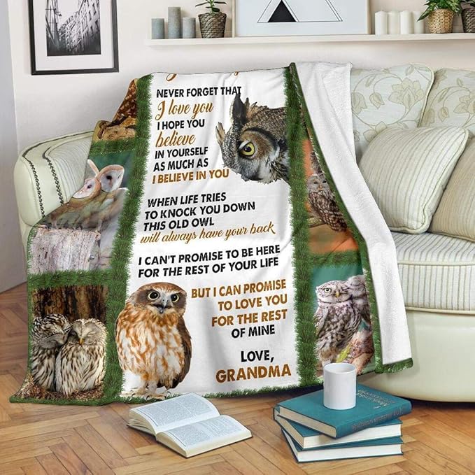 Owl Blanket Soft and Cozy Comfortable Owl Blanket Sherpa