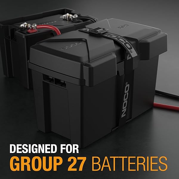 NOCO SNAP-TOP BG27 BATTERY BOX, GROUP 27 12V BATTERY BOX FOR MARINE, AUTOMOTIVE, RV, BOAT, CAMPER AND TRAVEL TRAILER BATTERIES