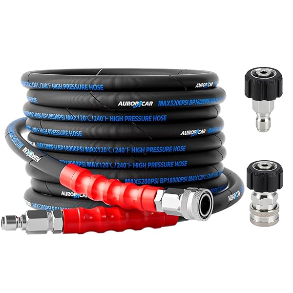 3/8” PRESSURE WASHER HOSE 100FT, KINK RESISTANT HIGH...