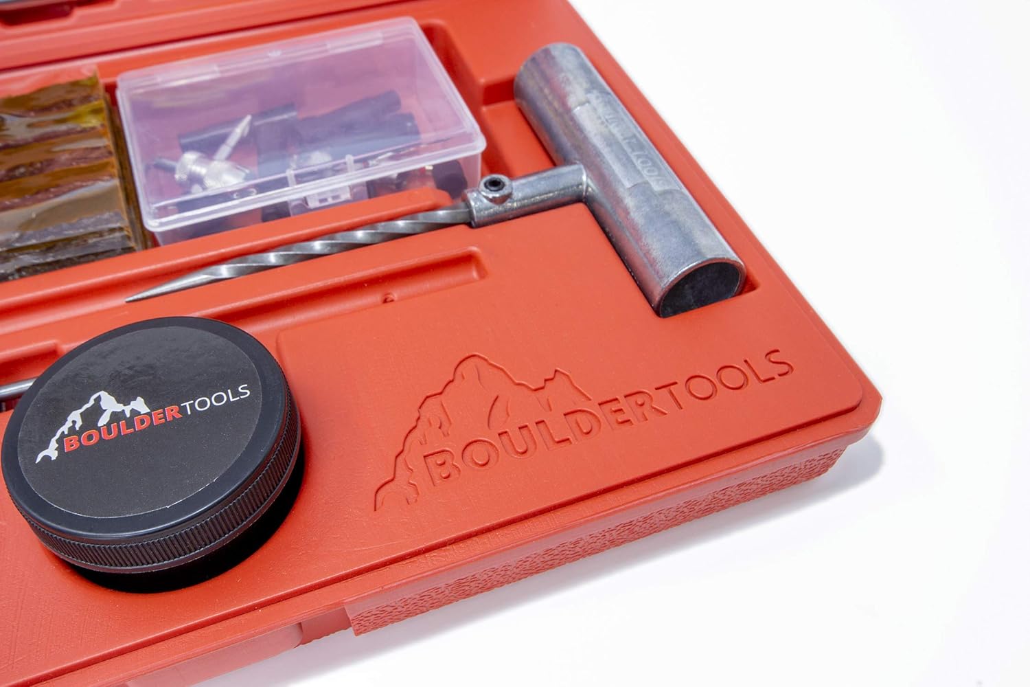 Boulder Tools - Heavy Duty Tire Repair Kit for Car, Truck, RV, SUV, ATV, Motorcycle, Tractor, Trailer. Flat Tire Puncture Repair Kit: Automotive