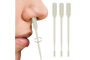 OZDOZD Nasal Hair Cutter, 2025 Double-Sided Nose Hairs Removal, Manual 360° Rotating Nostril Hair Removal Tool, Manual Nose Hairs Cutter, Nasal Hair Trimmer with Ear Picker for Women Men (Beige, 3PCS)