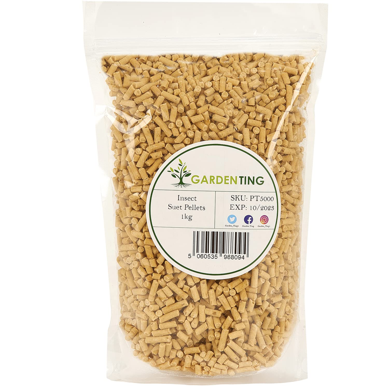 Garden Ting Insect Suet Pellets Wild Bird Food, 1 kg
