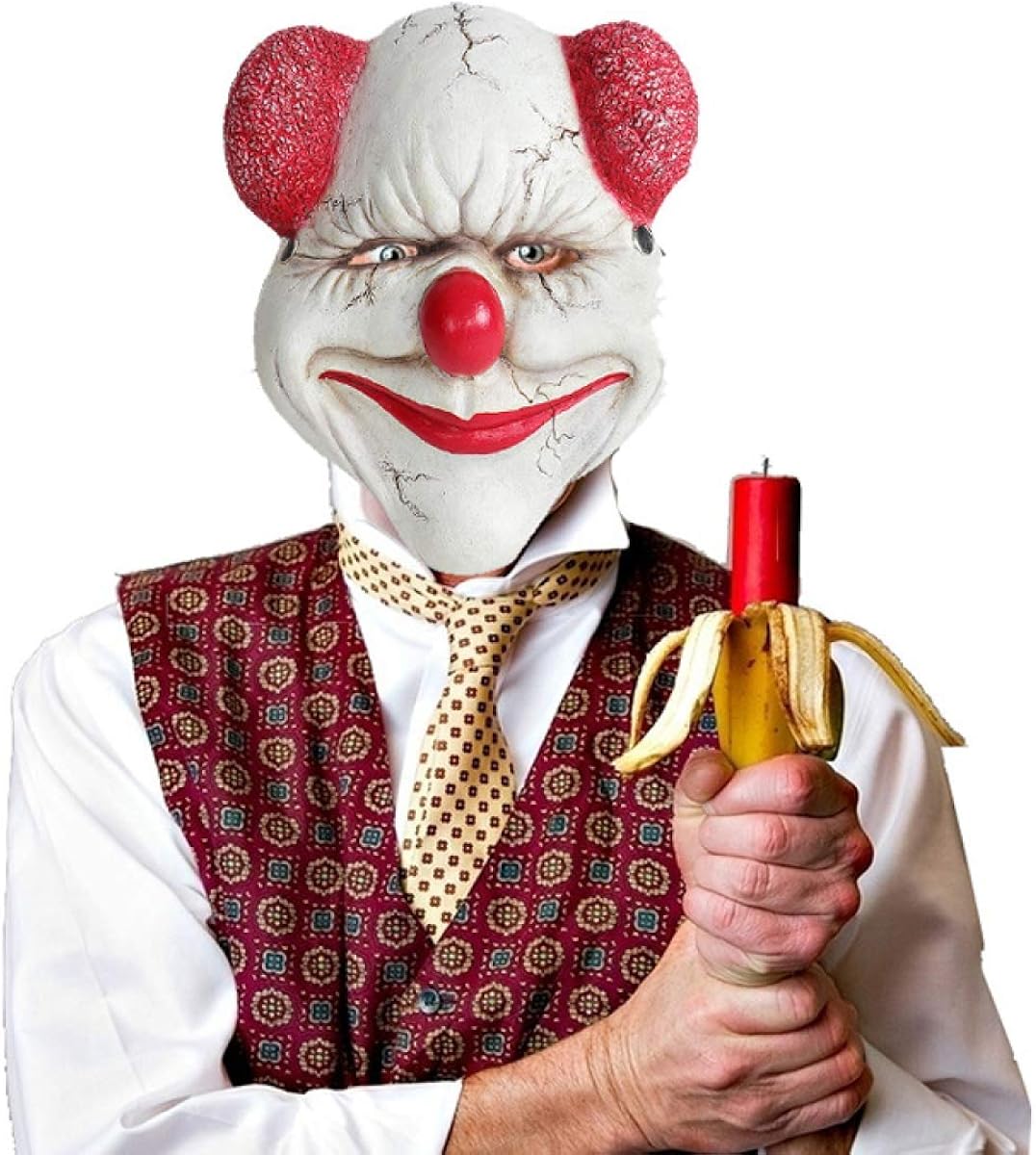 Jasonzhou Masque d'halloween, Masque De Clown Souriant Effrayant