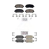 AmeriBRAKES Front Rear Ceramic Disc Brake Pads Kit