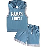 SANMIO Toddler Boy Clothes Summer Outfits Hoodie Sleeveless Tank Tops and Shorts Set with Pockets 2 Piece Clothing Set
