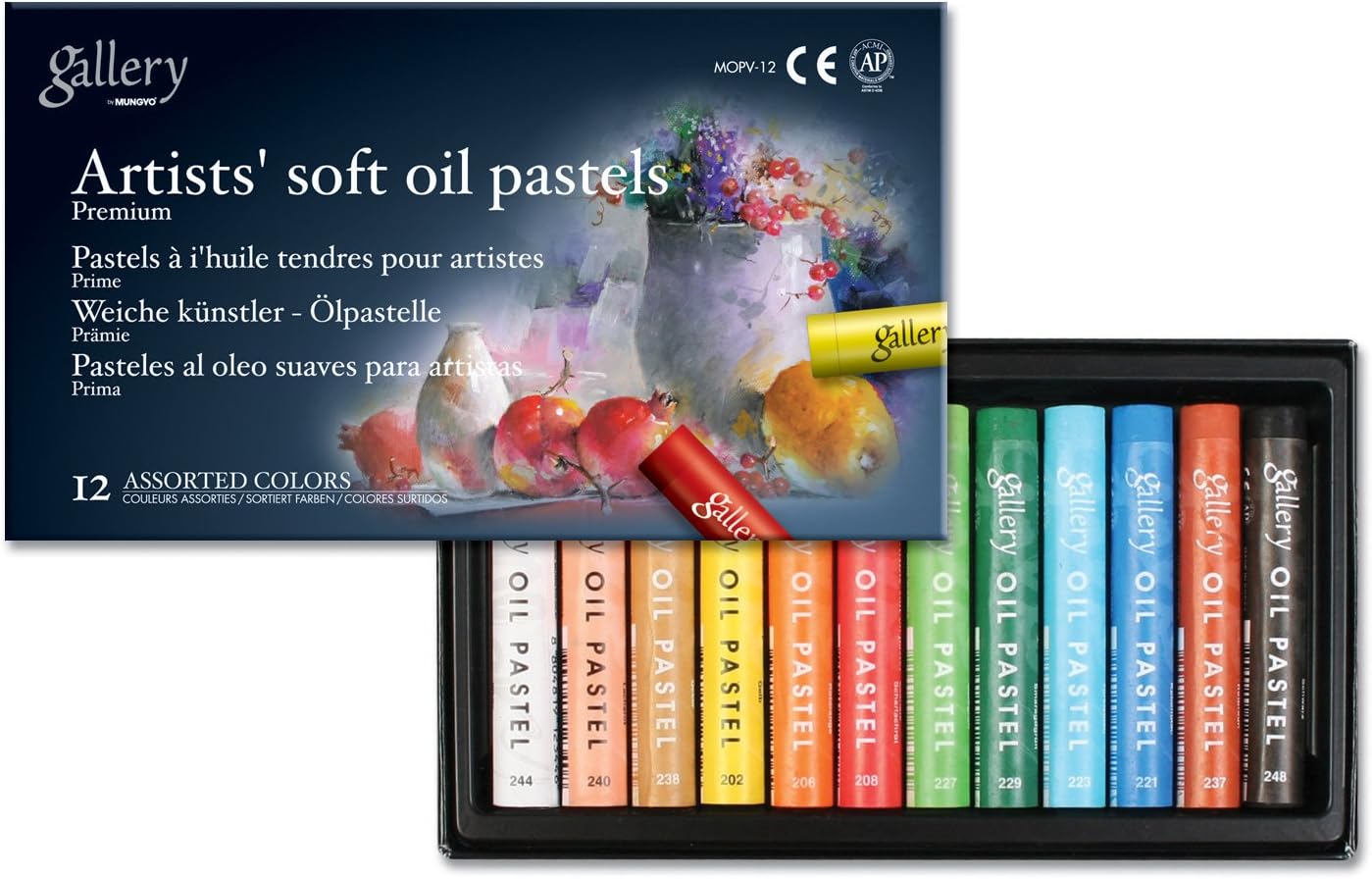 Download Assorted Colors Mungyo Gallery Soft Oil Pastels Set of 48 Professional Crafts Art Pastels oka ...