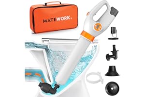 Matework Electric Toilet Plunger, Plunge Blaster, Cordless High Pressure Electric Toilet Plunger, Air Drain Blaster with Digital Barometer, Rechargeable air Plunger for Unclogging Toilet Sink Drain