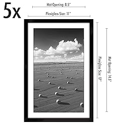Americanflat 11x17 Picture Frame Set of 5 in Black