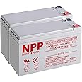 NPPower HR1224W (2 Pcs) 12V 144Watts 24Watt/ Cell AGM Sealed Lead Acid Rechargeable Battery, Replace 5.5Ah 12V 6Ah, 6.5Ah APC Back-UPS NS 1250, Flame Retardant High Rate UPS Battery