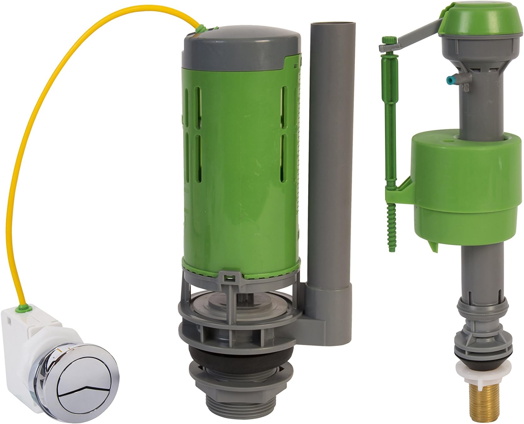 Croydex Universal Flush & Fill Valve Button Cable Kit, Fabric, Silver, 68.6x9.4x8.6 cm