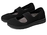 David Tate Women's Comfy Mary Jane Flat, Black, 6
