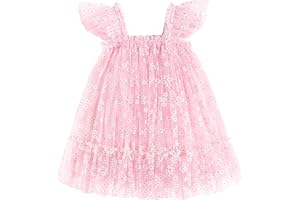 Arshiner Toddler Tulle Dress for Girls Layered Tutu Ruffle Dresses Swing Twirly Fairy Summer Birthday Party Wedding Sundress