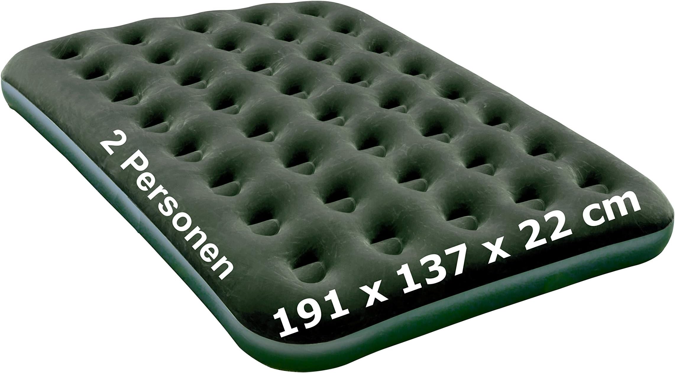 2 Person Air Bed 191 x 137 x 22 cm Bestway Flocked Guest Bed with Built-In Foot Pump, Water Resistant, Double, King, Gentle on the Skin, Suede Reclining Area, Camping, Travel Inflatable Bed Airbed Double Mattress, IZZY Sports