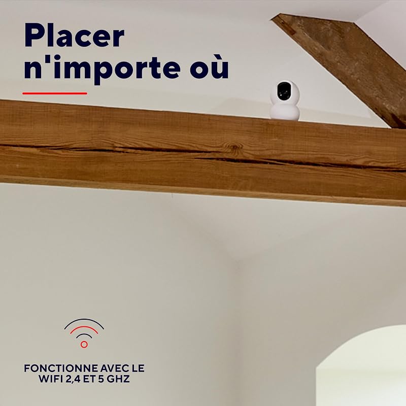SMARTCAM-2800 Camera de Surveillance 360° Intérieure, Blanc