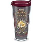 Tervis Harry Potter - Black Marauders Map Made in USA Double Walled Insulated Tumbler Travel Cup Keeps Drinks Cold & Hot, 24oz, Classic