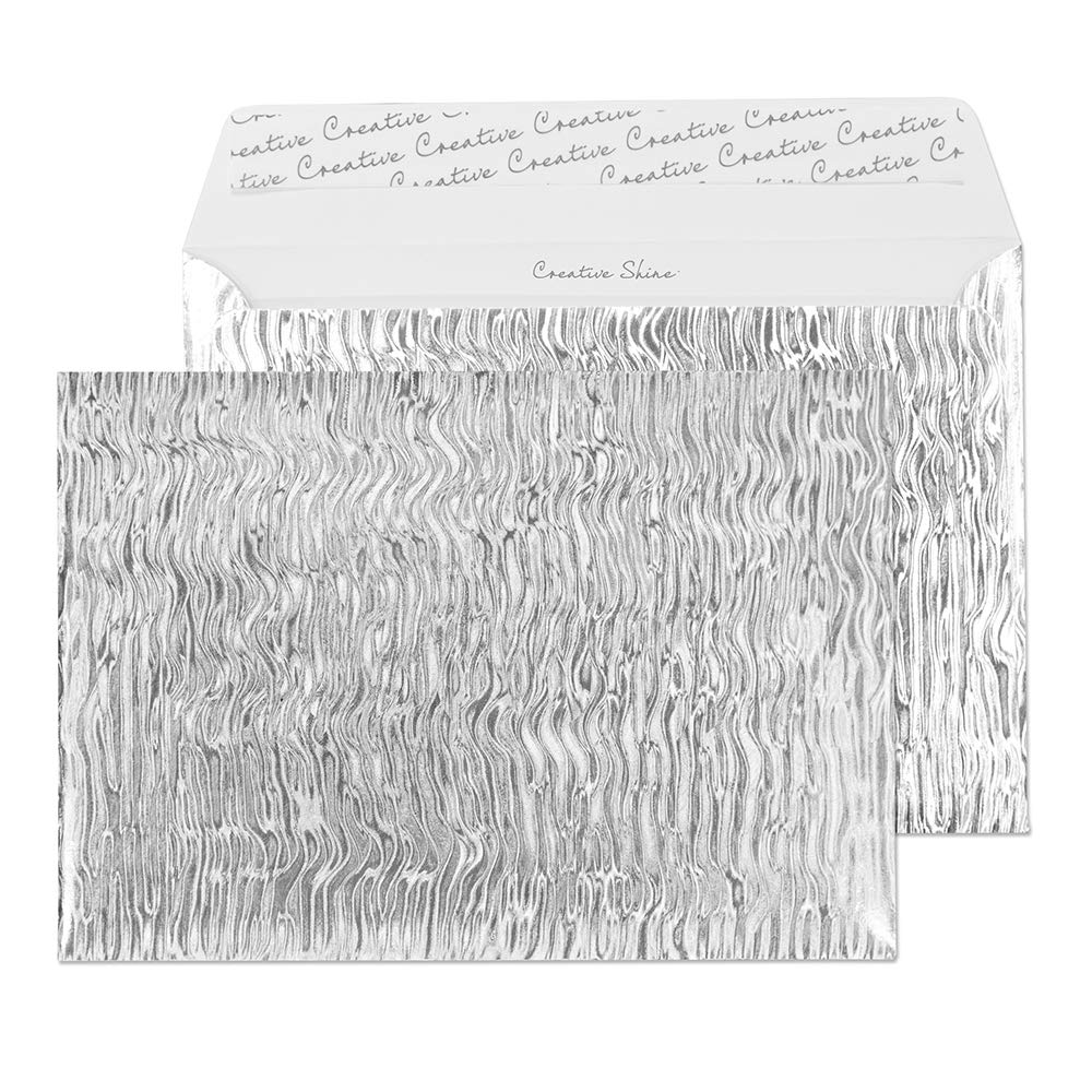 Blake Envelopes Creative Shine 43EF393 Briefumschlag Metallisch Mit Holo Effekt Haftklebung Metallwelligkeit C5 162 x 229 mm 140g/m² | 10 Stück