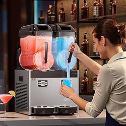 VEVOR Commercial Slushy Machine, 12Lx2 Double Tank