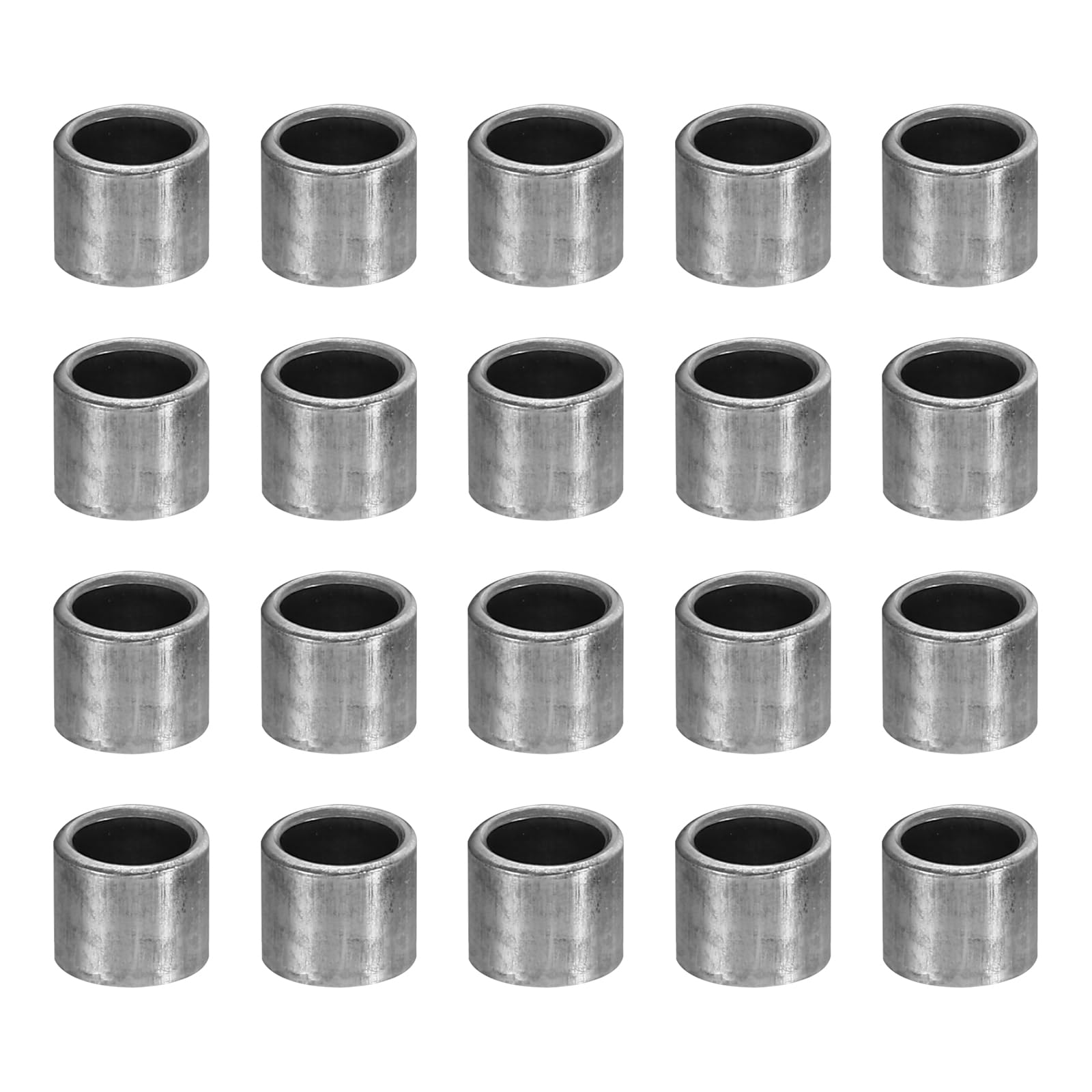 PATIKIL M5 Steel Spacers, 20 Pcs Metal Spacers Steel 5.1mm ID x 7mm OD x 5mm L Carbon Steel Spacer Screw Standoff Round for 1/5in or M5 Screw Bolts