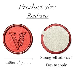 25Pcs Red Wax Seal Stickers Handmade Vintage