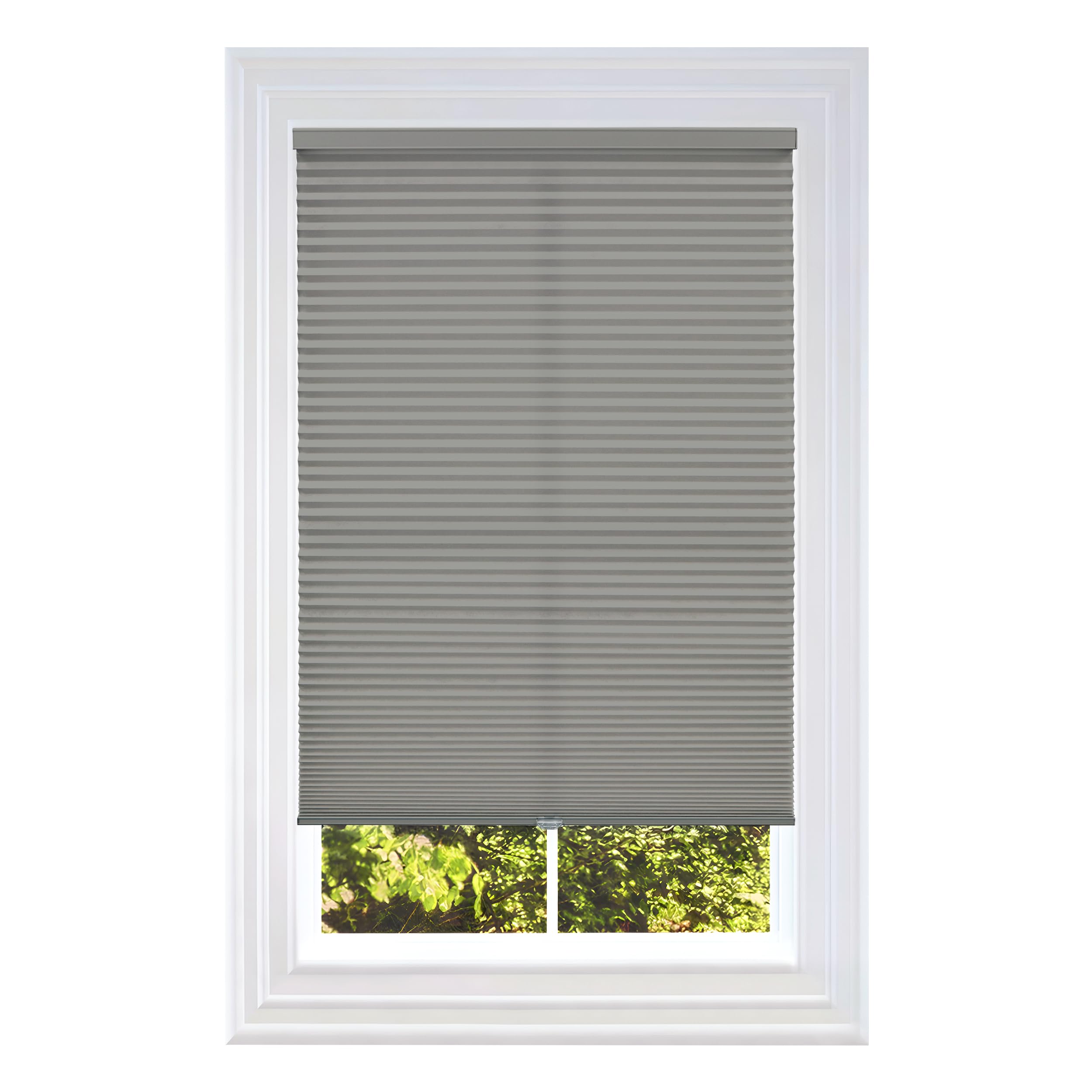BlindsAvenue Cellular Honeycomb Cordless Shade, 9/16" Single Cell, Light Filtering, Antique Pewter, Size: 59" W x 48" H