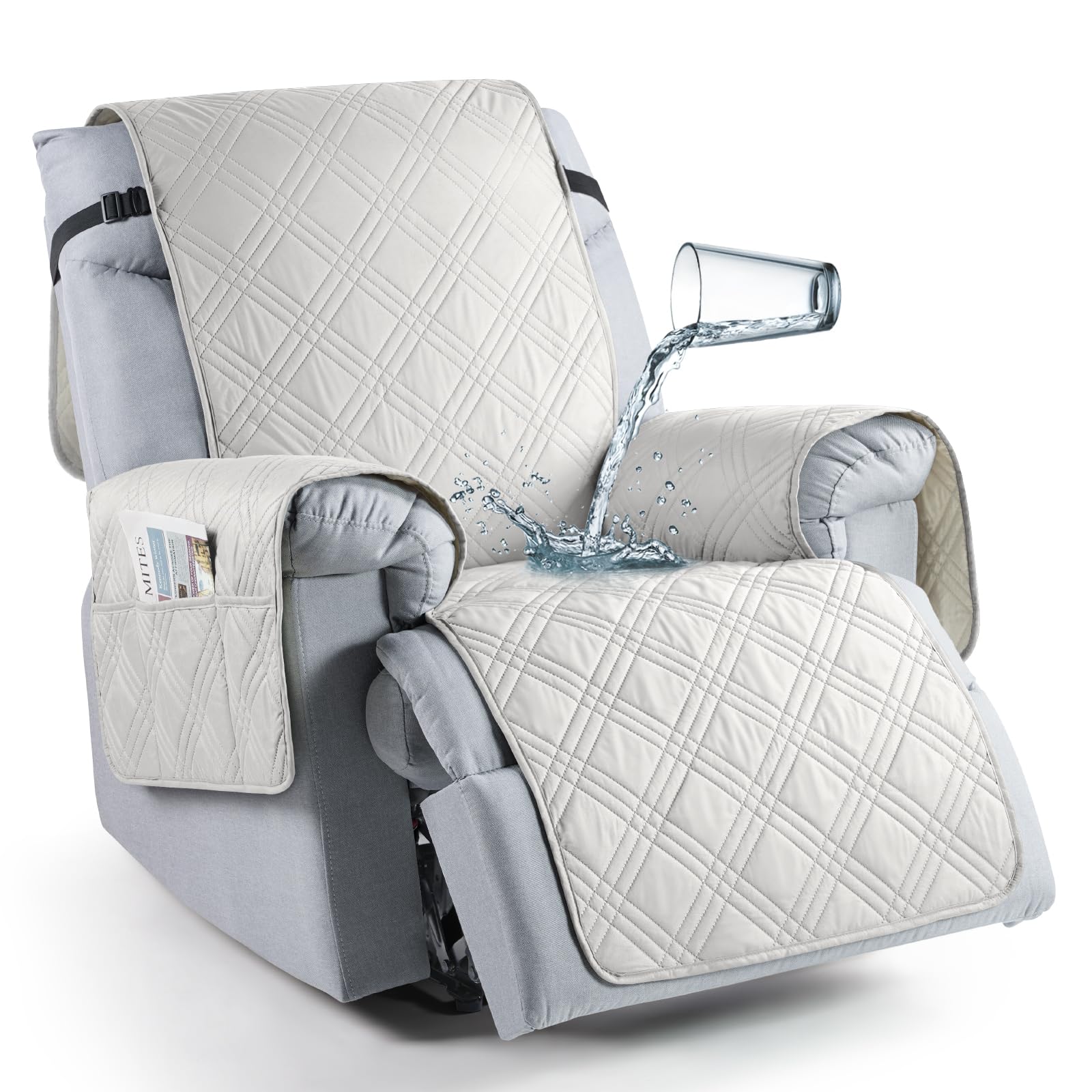 Photo 1 of (partial set) TAOCOCO 100% Waterproof Recliner Chair Cover, Small Recliner Covers for Recliner Chair with Pocket, Non Slip Reclining Chair Cover Furniture Protector for Kids, Pets