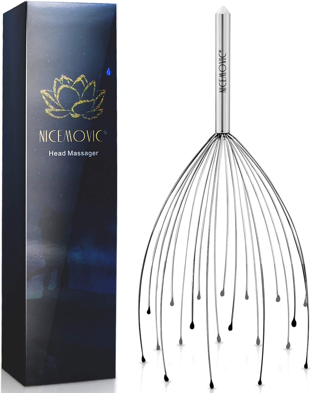 NICEMOVIC Head Massager Scalp Massage Scratcher with 20 Fingers Head