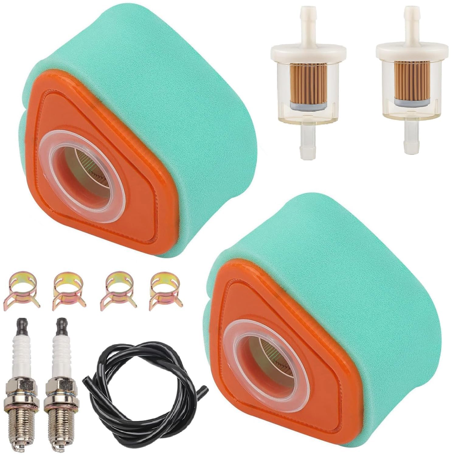 Hippotech 2Pcs 595853 Air Filter Replacement for 597265 115P02 115P05 123P02 123P07 125P02 125902 Lawn Mower Fits 597265 & 597266 Air & Pre Filter Kit