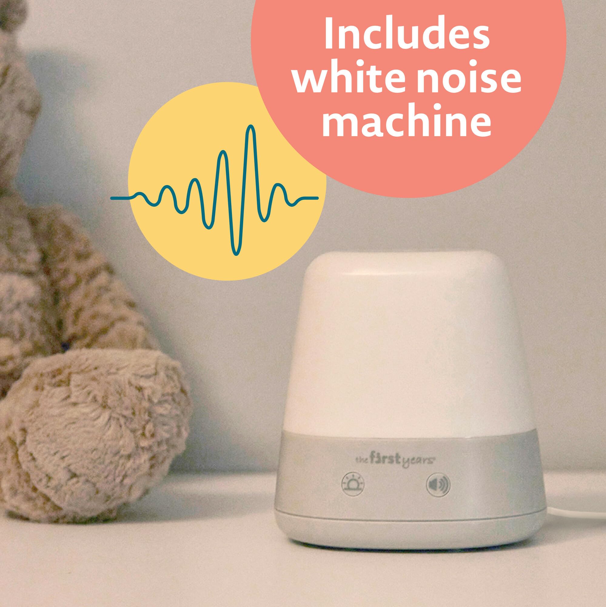 The First Years Sunset Baby Soother Night Light and Sound Machine - Red Kids Sleep Training Aid for Toddlers - Supports Natural Melatonin Production