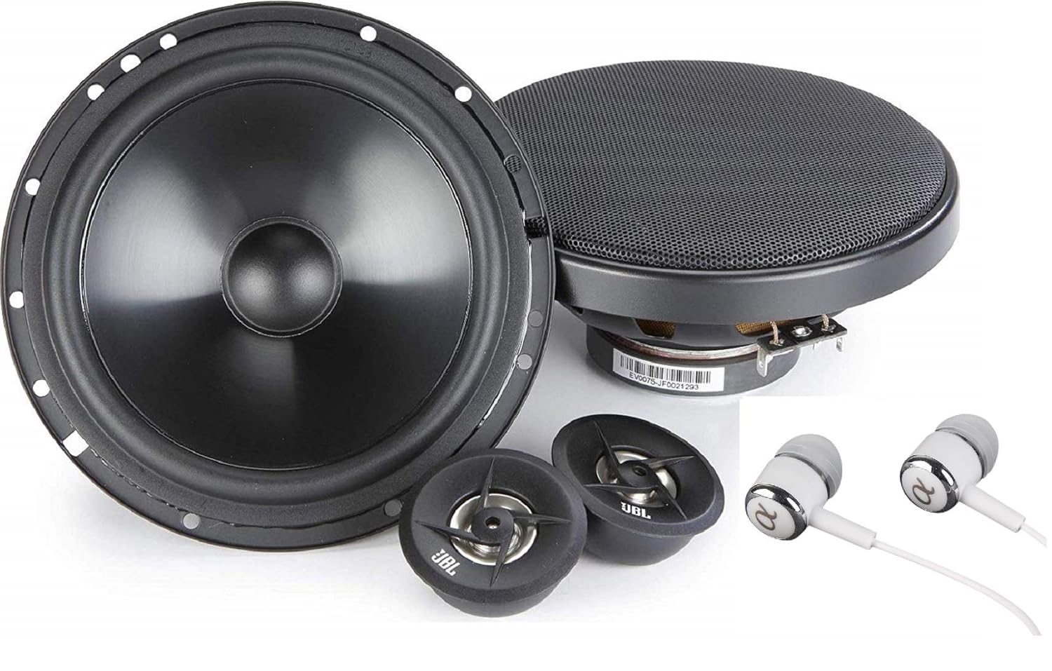 JBL Stage 600C 300W Max (100W RMS) 6-1/2" 4 ohms Stage Series 2-Way Component Car Audio Speakers/Free ALPHASONIK Earbuds