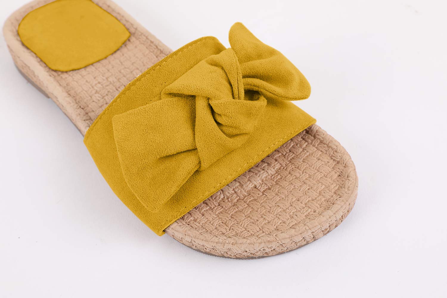 Womens Bow Tie Knot Slides Slip On Flat Sandals Classic Beach Shoes - Image 4