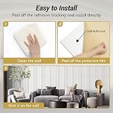 TONOR 8 Pack Large Acoustic Panels 120x60cm Self-Adhesive White view 5