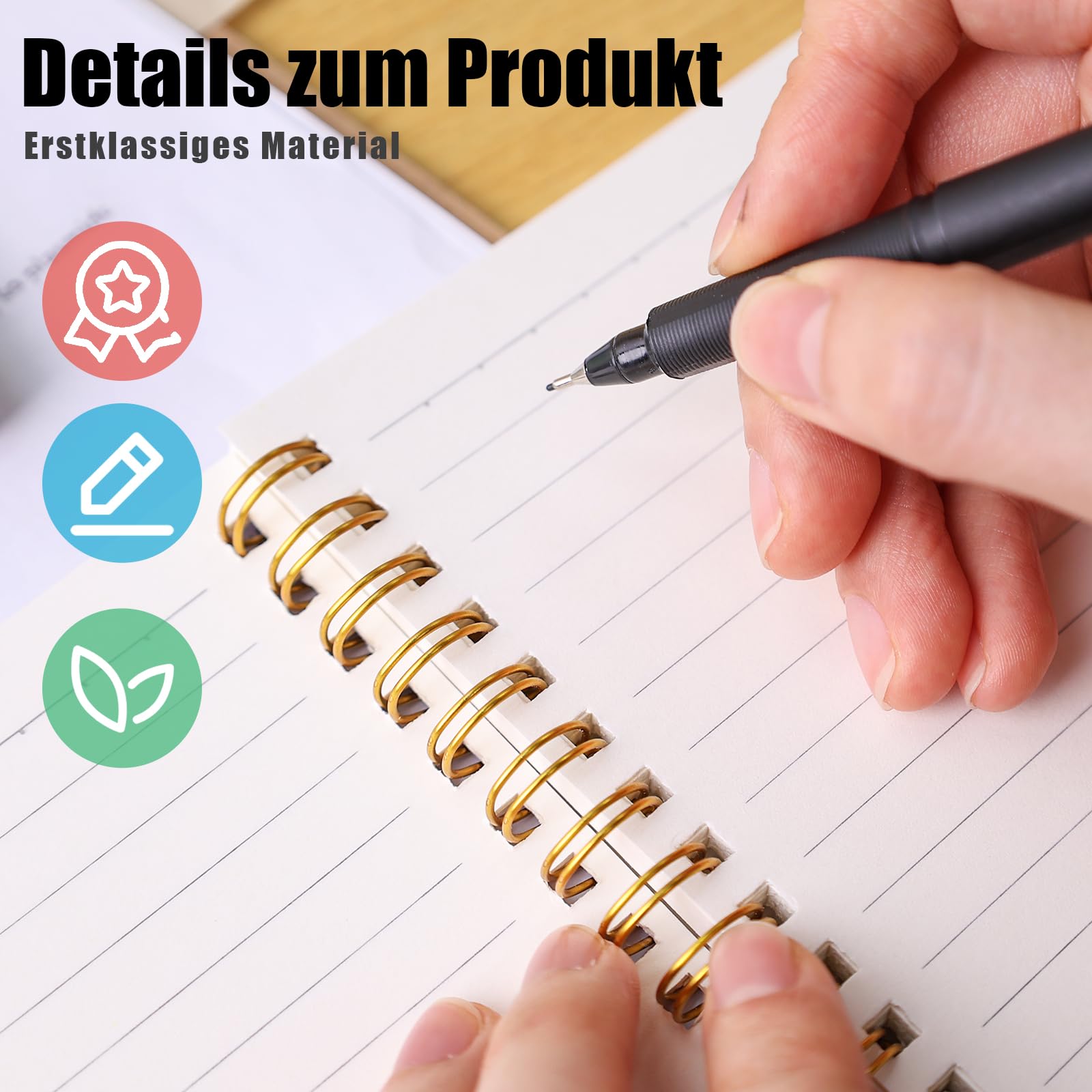 Koogel 4 Stück Mini-Spiralnotizbuch, A6 Marmorierte Taschennotizbücher Kleines Notizblock für Frauen als Geschenk für Büro und Schule