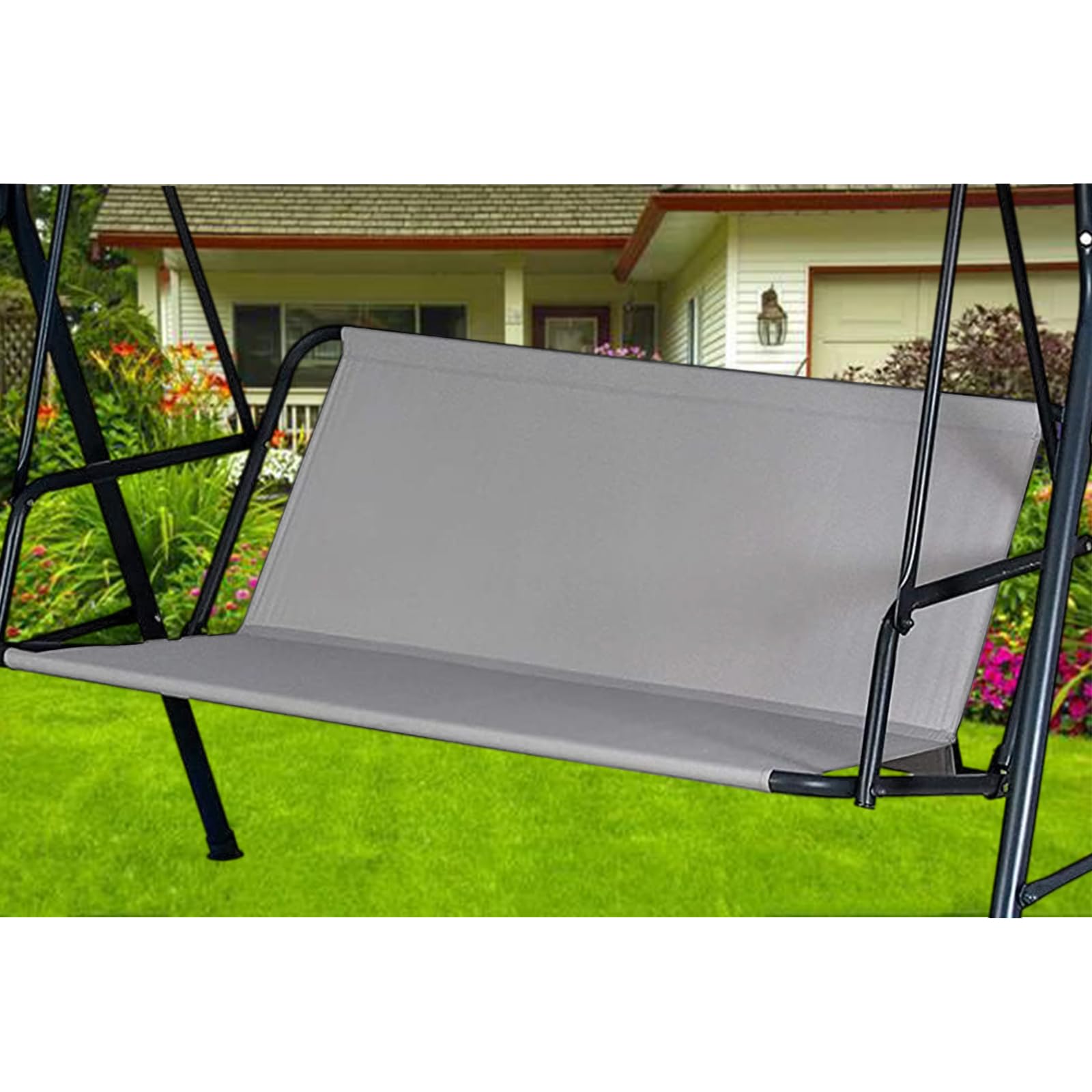 ZHMIZHAM Hollywood Swing Seat Cover, Fabric, Grey, 115 x 48 x 48 cm