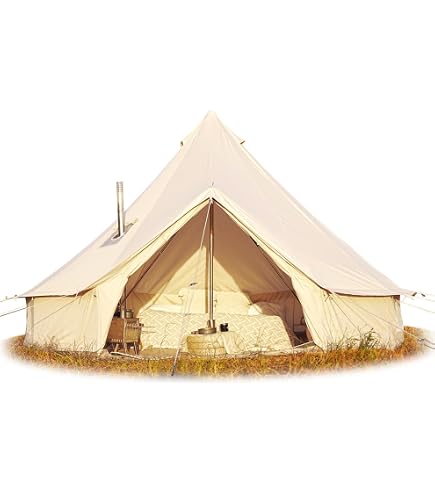 Amazon.com : Glamcamp Bell Tent,4 Seasons Breathable Cotton Canvas