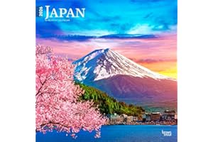 Japan | 2026 12 x 24 Inch (Hanging) Monthly Square Wall Calendar | Plastic-Free | BrownTrout | Scenic Travel Asia Cherry Blossoms Tokyo Kyoto Osaka