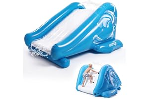 EKEPE Inflatable Water Slide for Pool, Heavy Duty Pool Slide with Water Sprayer for Kids Family Summer Play, Durable Blow Up Backyard Water Slide for Parties, In-ground or Above Ground Pools - Blue
