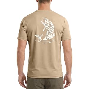 Twekfish Sun Shirt for Men Short Sleeve, UPF 50+ UV Protection Fishing T-Shirt, Graphic Quick Dry Rash Guard Tee for Swim